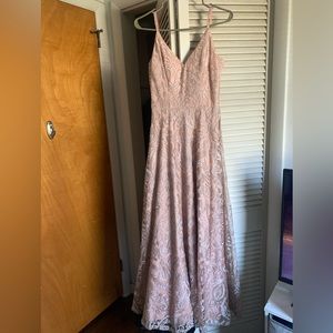 Windsor Light Pink Lace Prom Dress